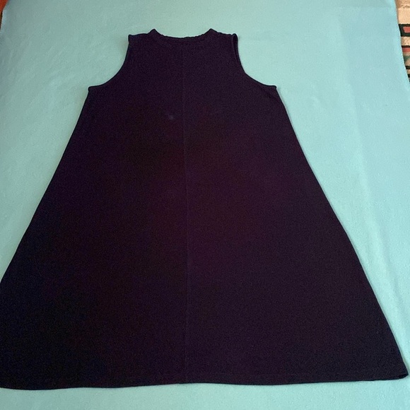 TIME AND TRU sleeveless crewneck tank midi dress sapphire dark blue size 12-14 - Picture 4 of 8